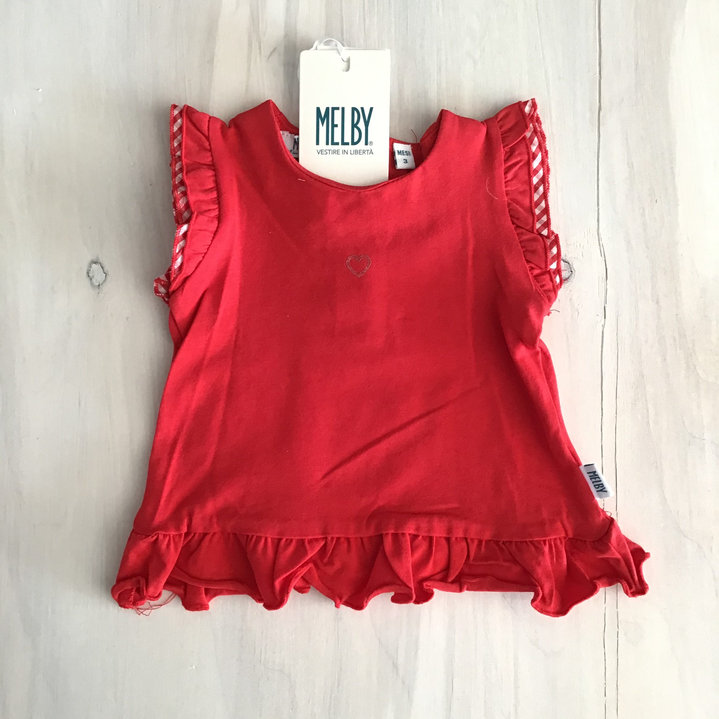 maglia rossa bimba