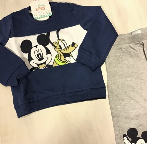 completo mickey mouse cotone bimbo melby