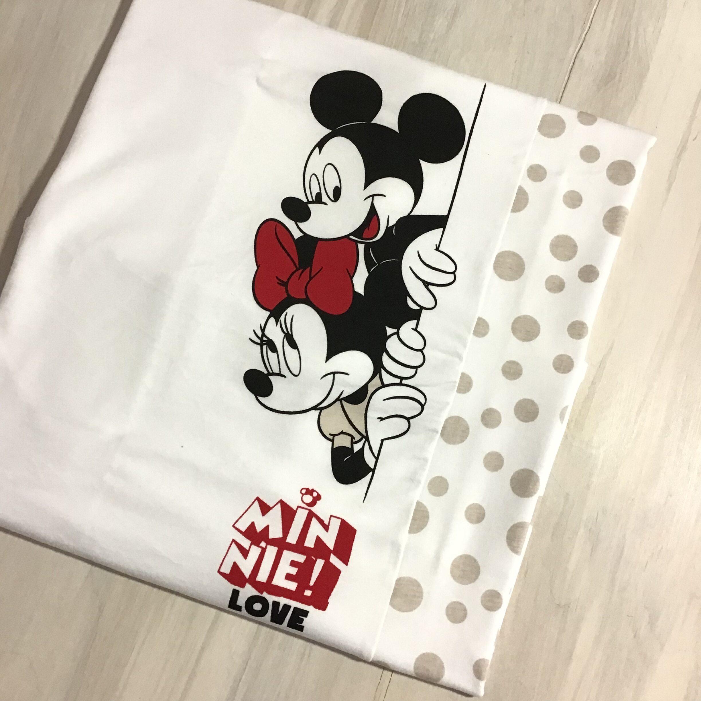 copertina cotone neonata minnie love melby