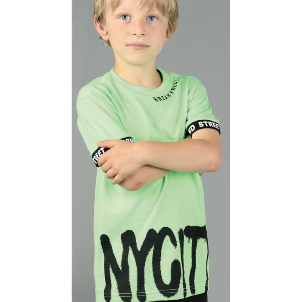 T-Shirt Verde Fluo Break Free - Melby - Chalet Shop