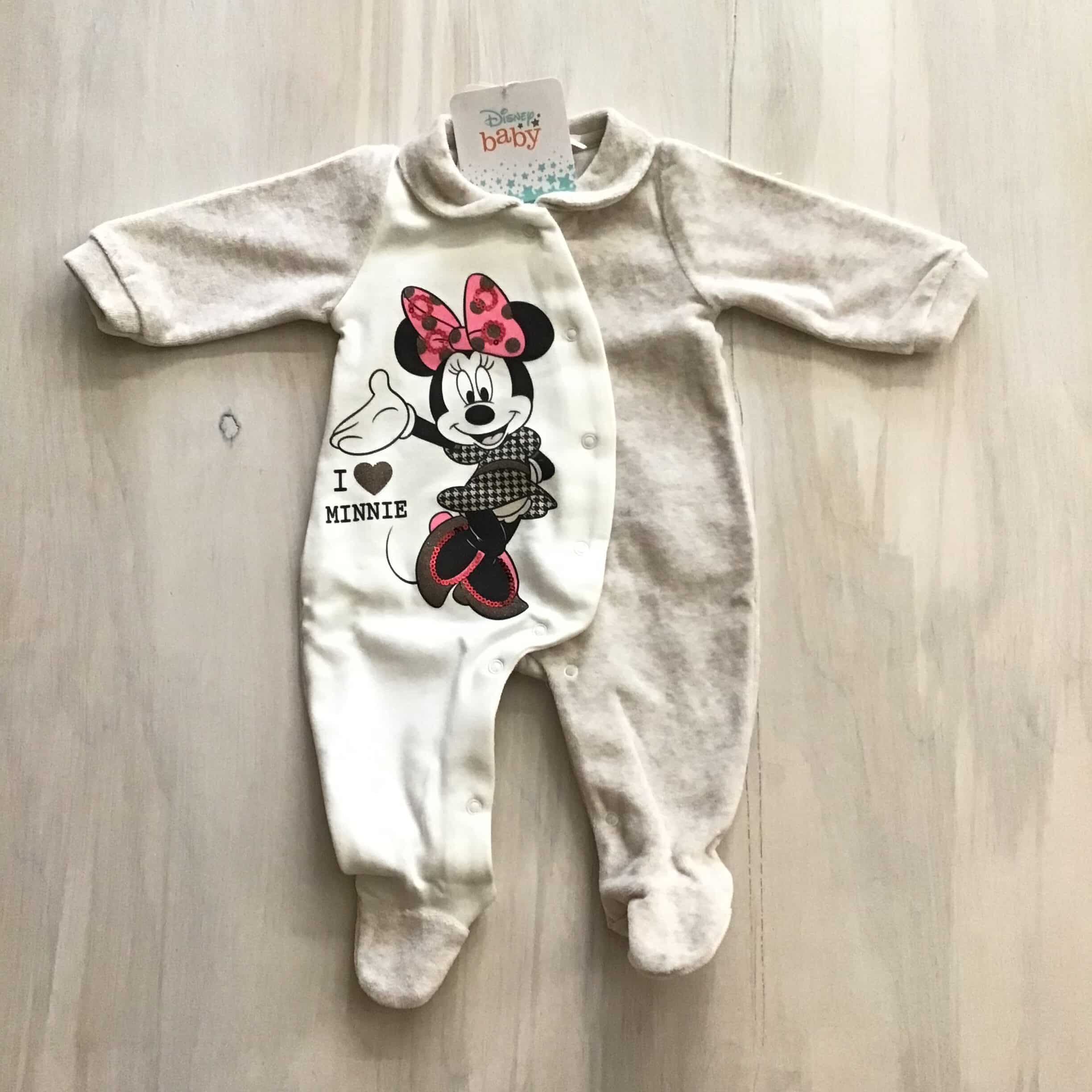 Tutina Intera Aperta Davanti Ciniglia/Caldo Cotone Neonata Disney - Melby -  Chalet Shop