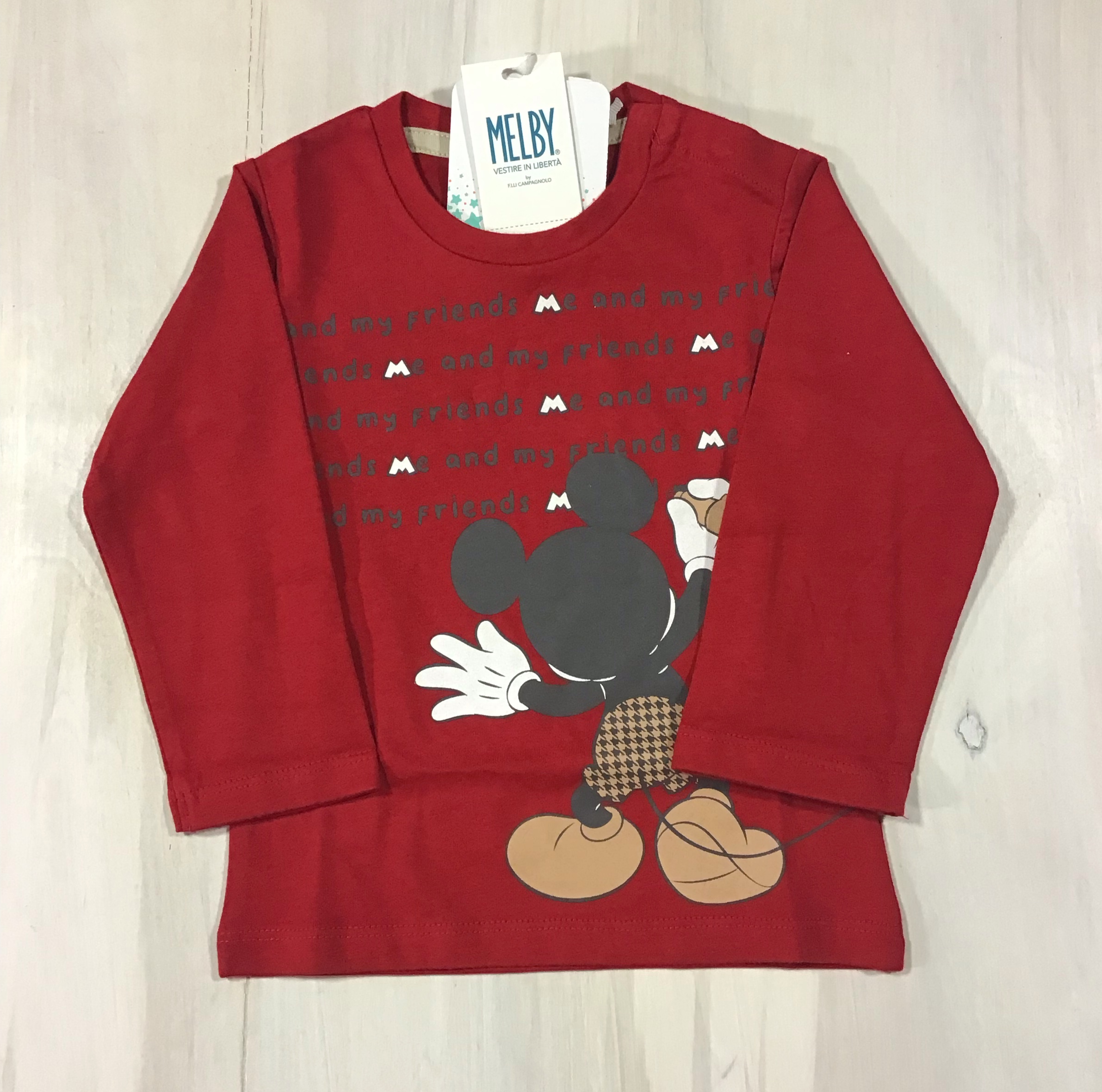 maglia-manica-lunga-Disney-rosso-bimbo