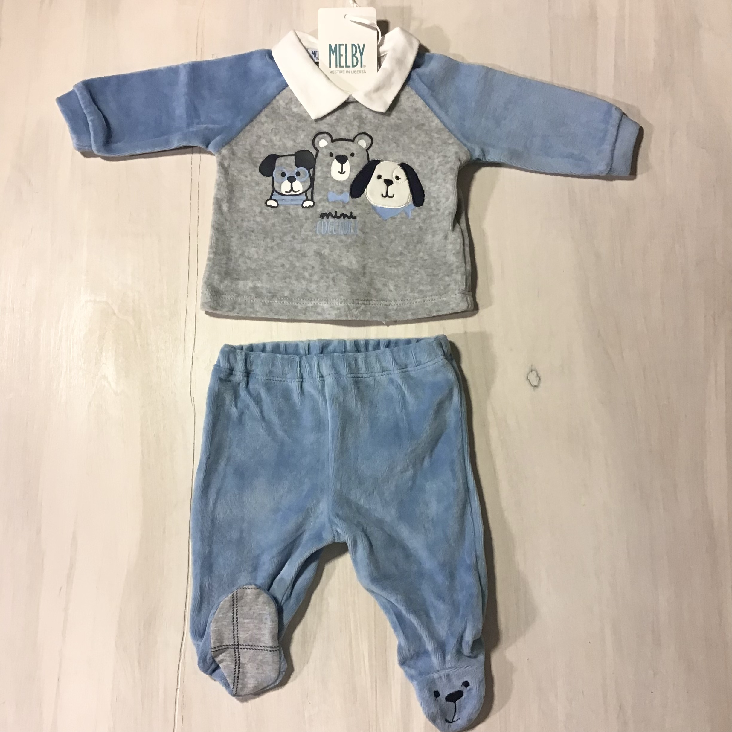 tutina-spezzata-ciniglia-neonato-cuccioli-azzurro-grigio-melby