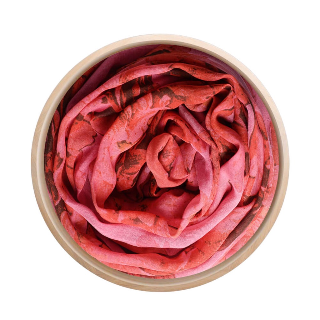 foulard-bamboo-alma-tadema-fucsia-fiori-innbamboo-naturale