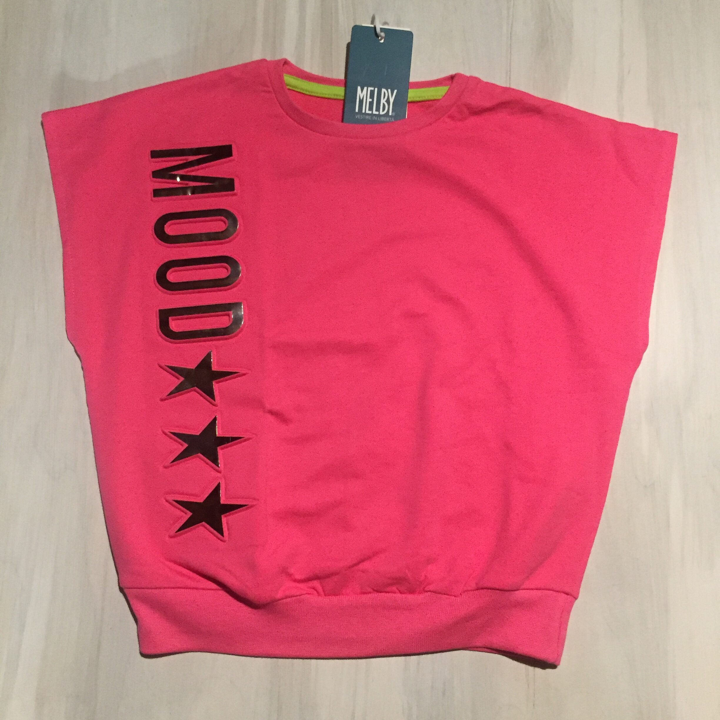 maglietta-manica-corta-mood-fucsia-cropped-bimba-8-anni