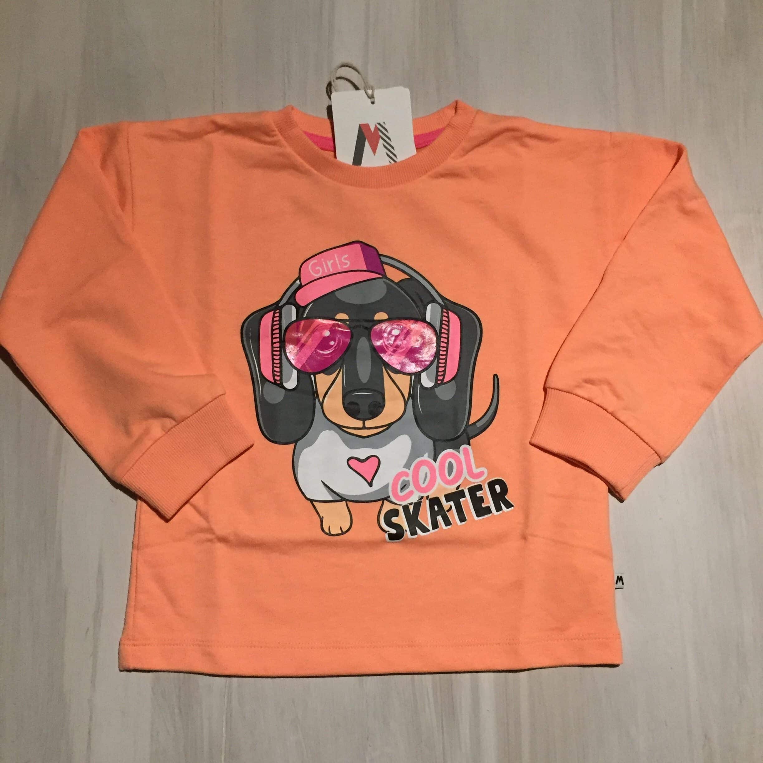 felpa-bimba-arancio-fluo-melby-bassotto