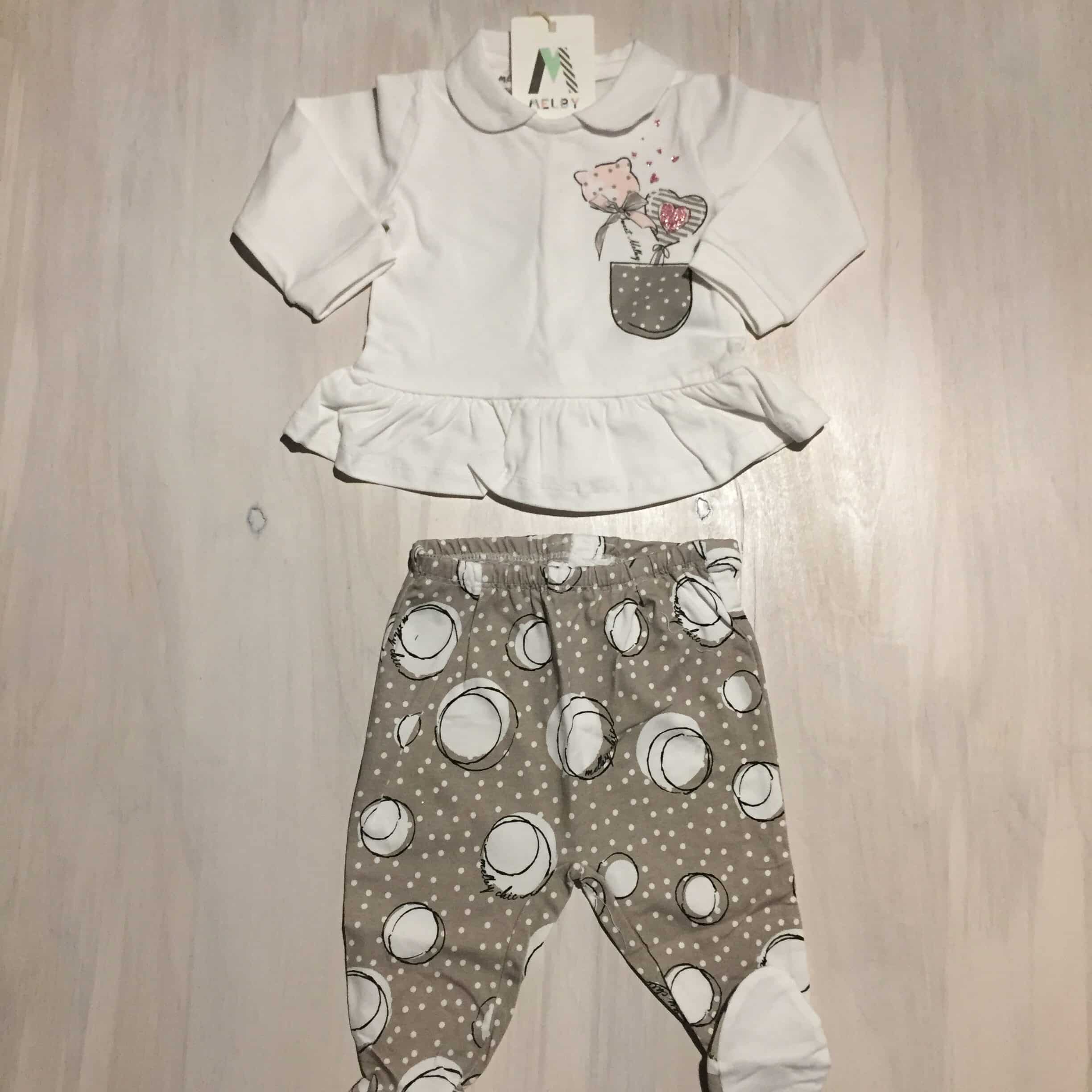 tutina-spezzata-neonata-cotone-qualità-melby-bianco-grigio-rosa-new-born