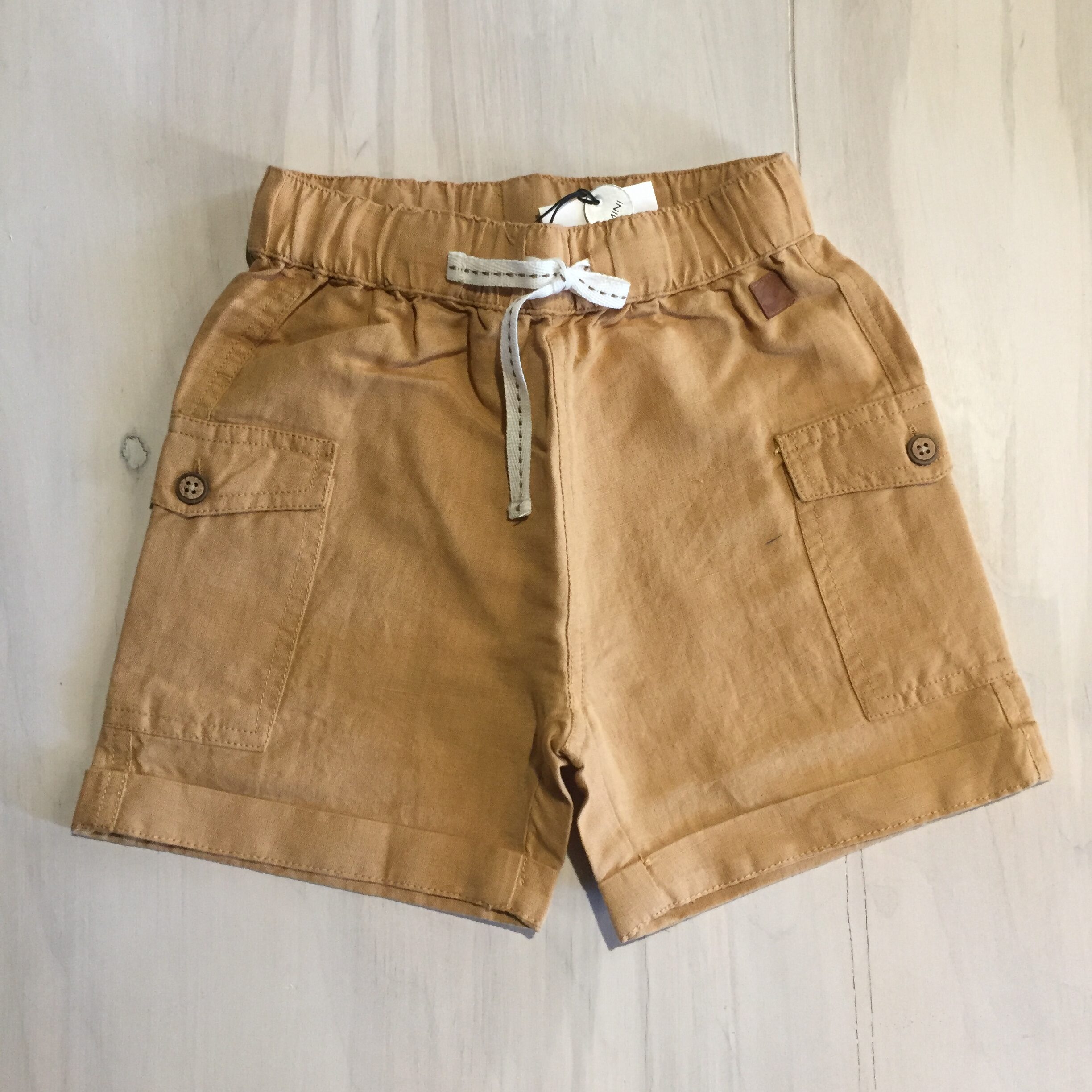 pantaloni-corti-shorts-senape-tasconi-bimbo-lino-cotone-bio-scegli-il-meglio