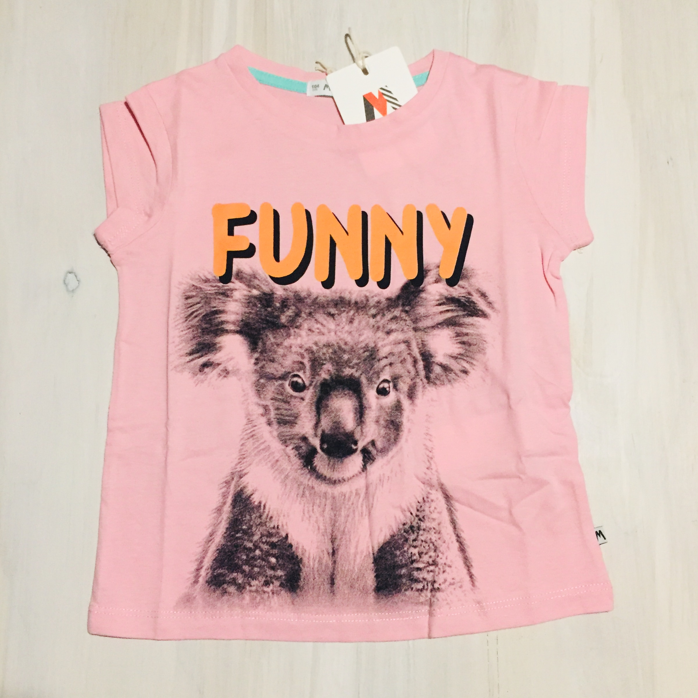 maglietta-manica-corta koala-rosa-funny-bimba-ragazza-ragazzina-estate-melby