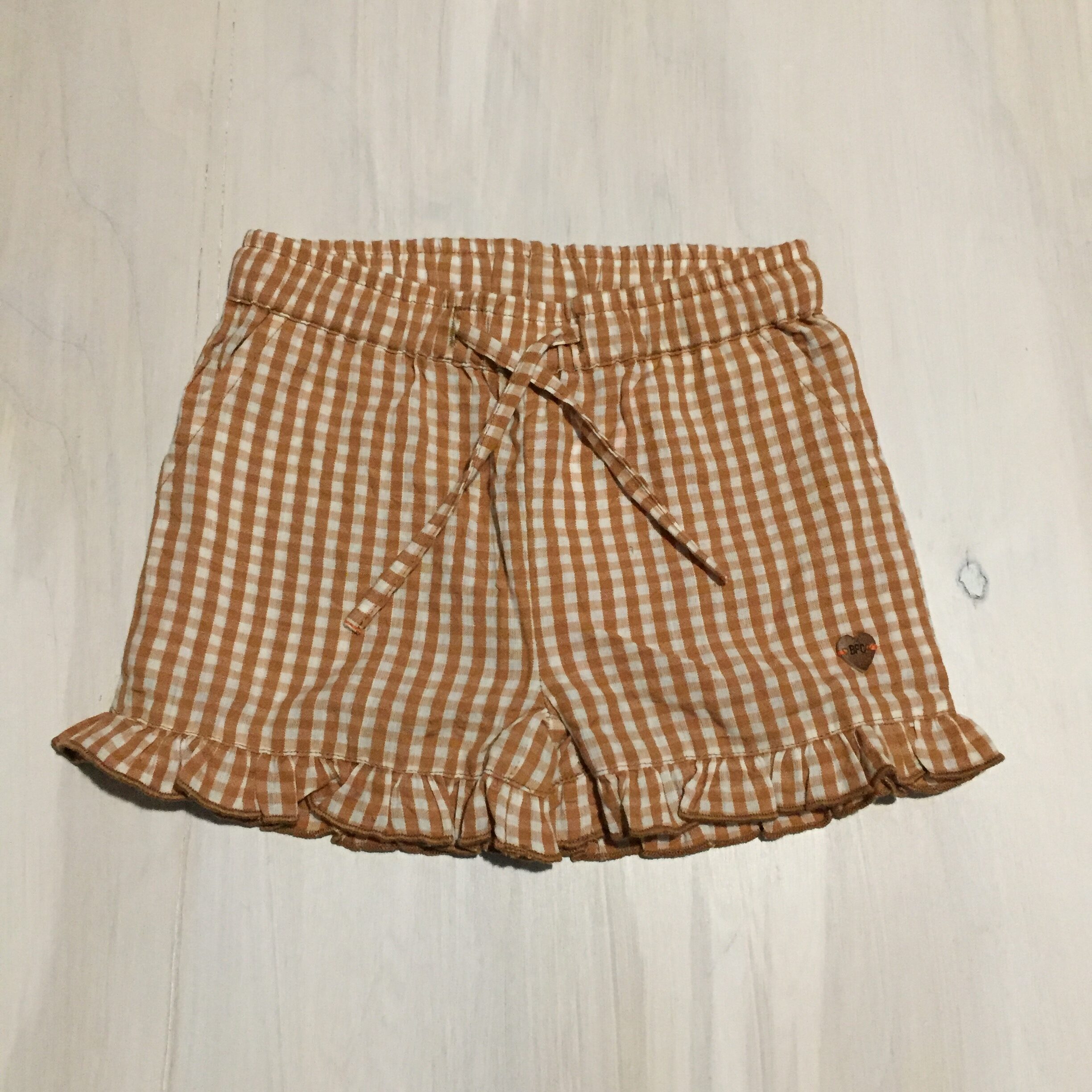 pantaloncini-corti-bimba-vichy-panna-marrone-babyface-cotone-estate-freschezza