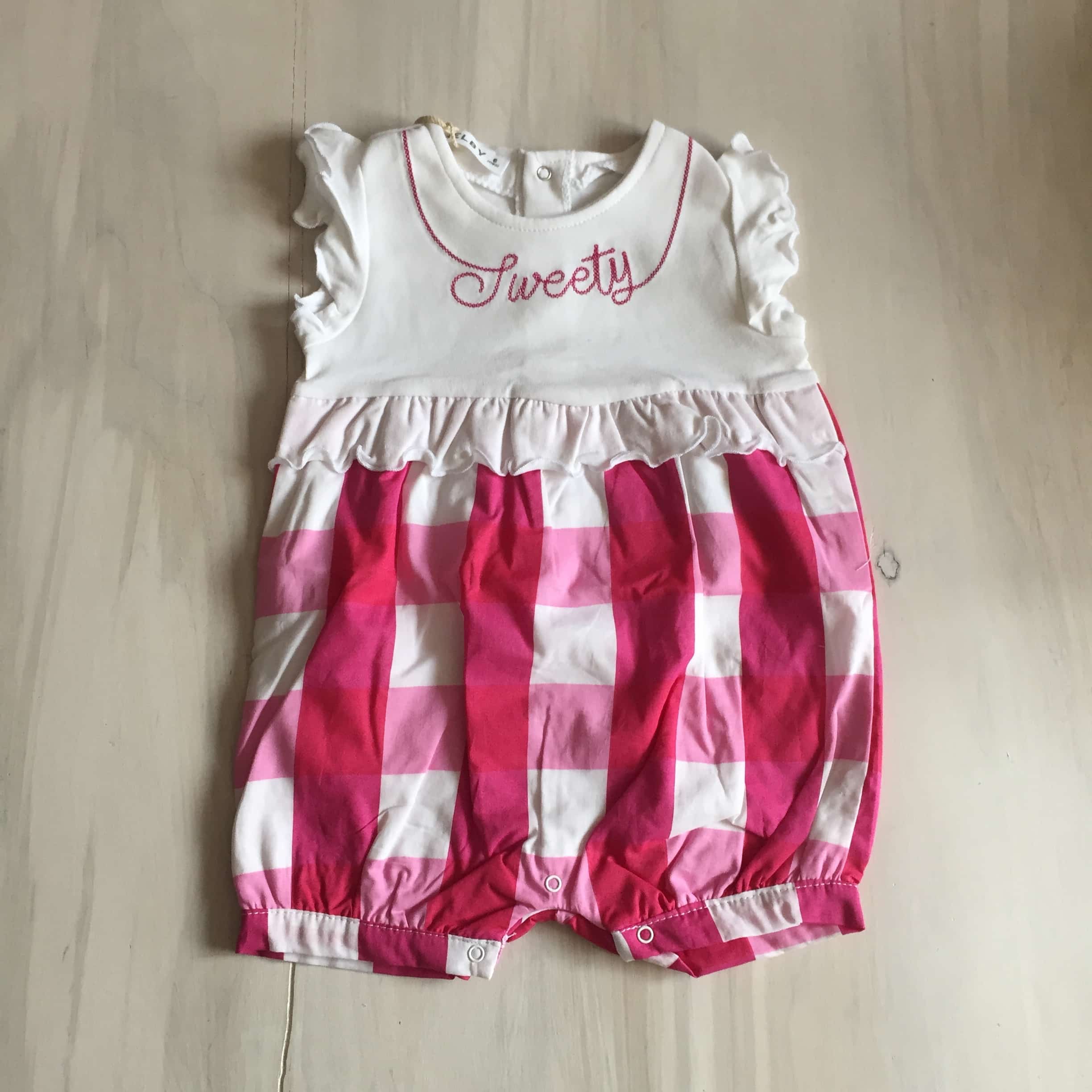 Pagliaccetto Neonata Sweety Bianco Fucsia - Melby - Chalet Shop