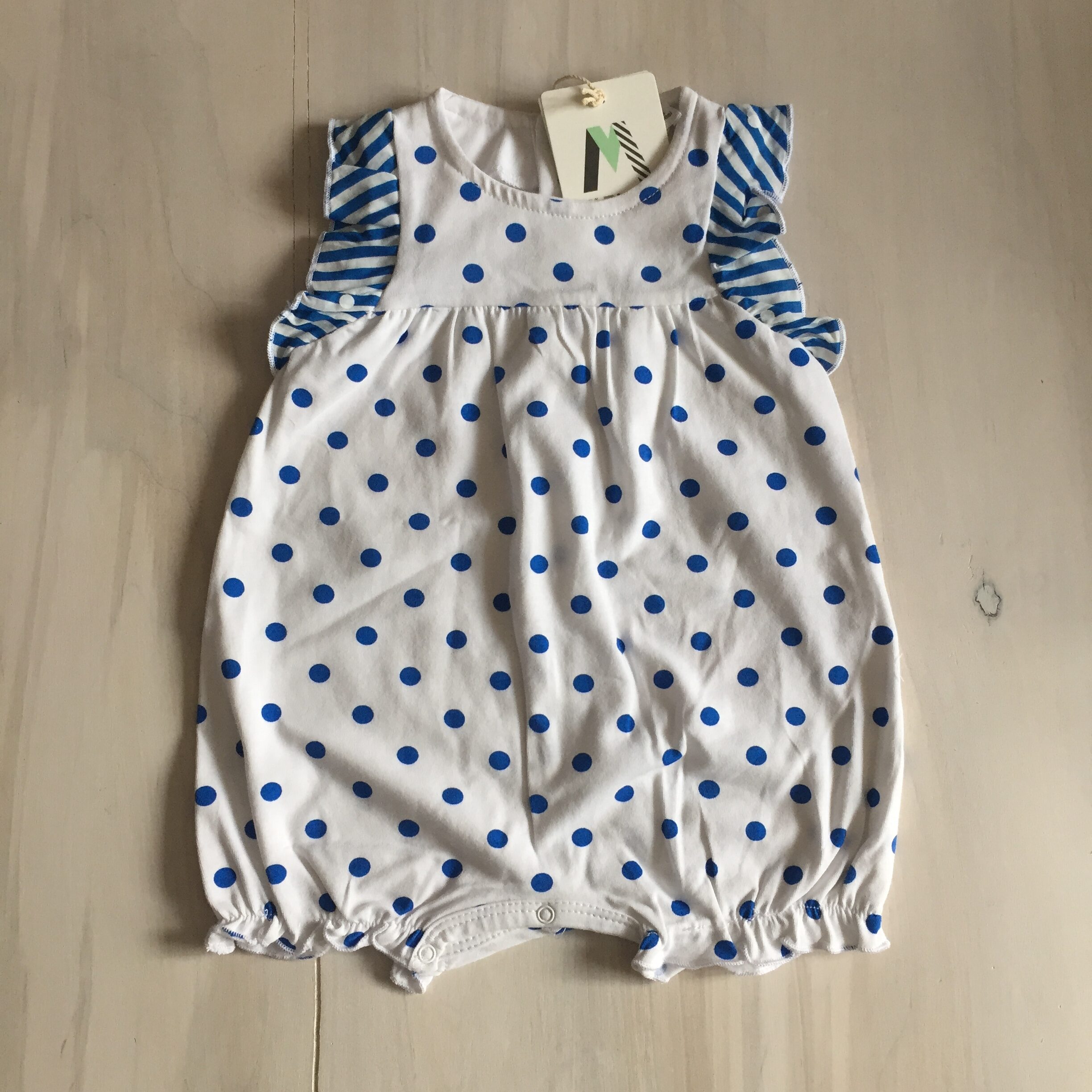 pagliaccetto-bimba-pois-bianco-bluette-neonata-melby