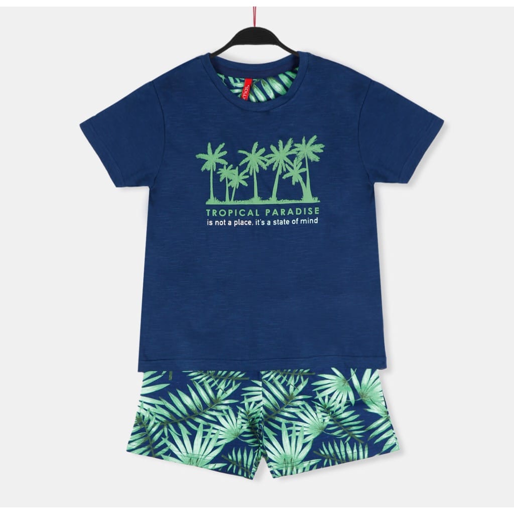 pigiama-palme-tropical-paradise-blu-verde-estivo