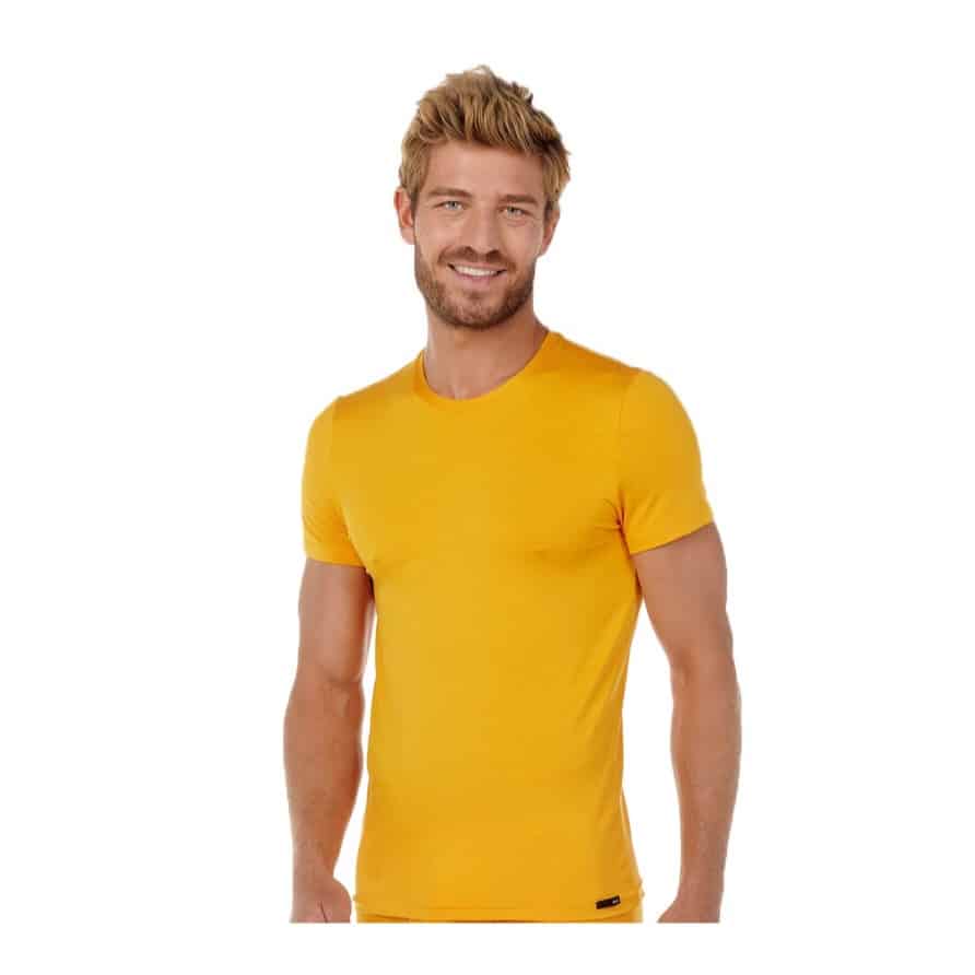 t-shirt-maglietta-orange-tencel-soft-hom-abbigliamento-uomo-naturale-tessuto-assorbe-sudore-qualità