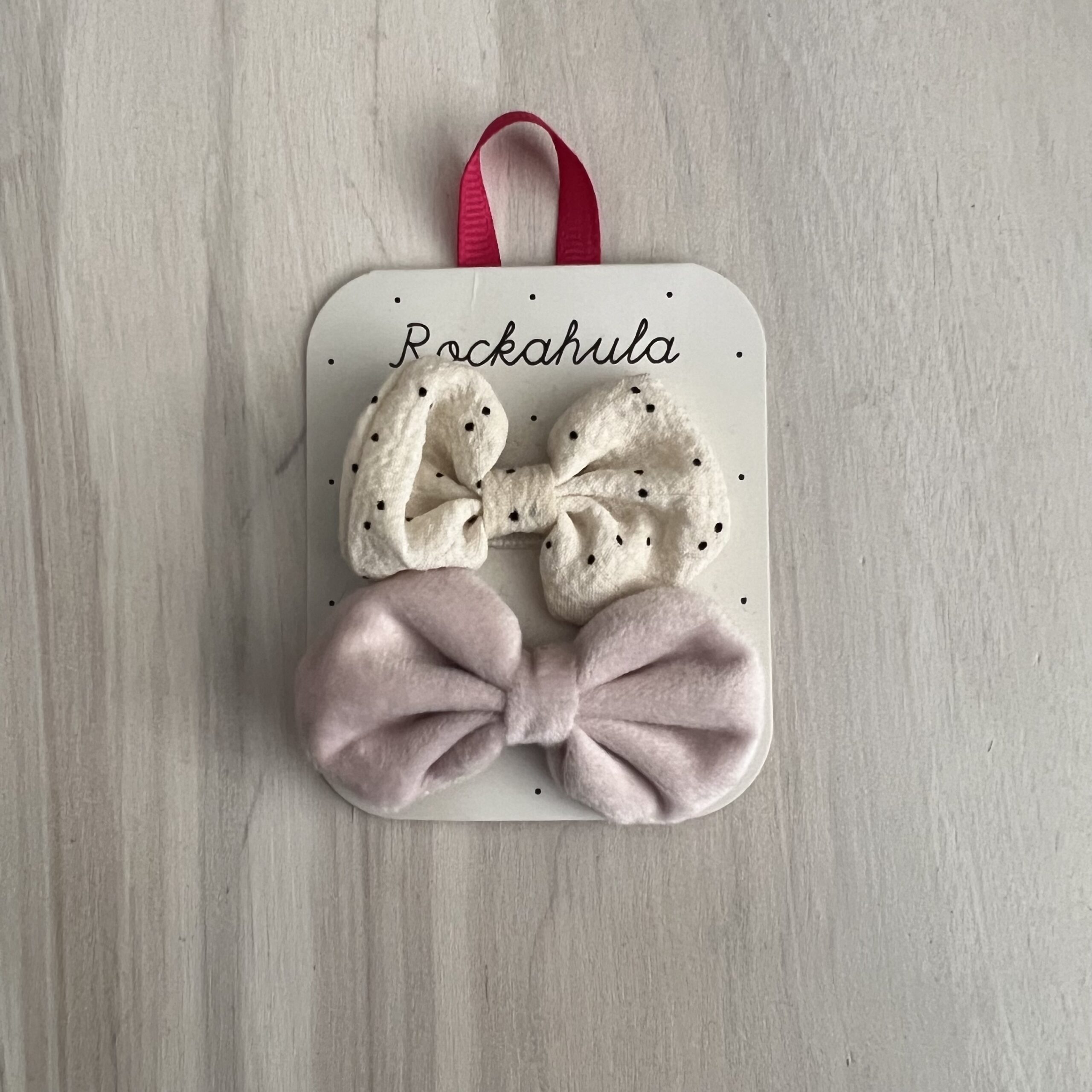fiocco-mollette-rosa-bianco-pois-rockahula-bimba
