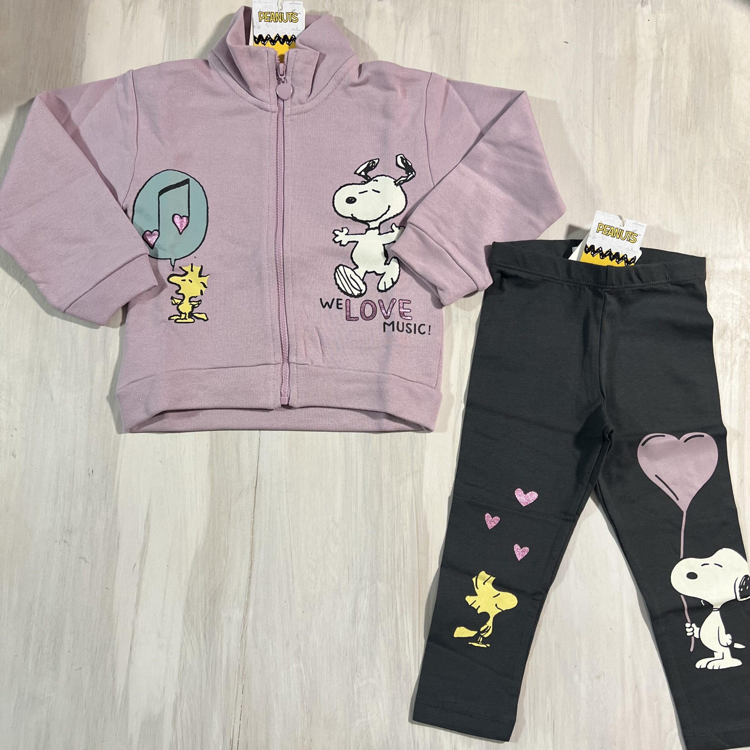 tuta-bimba-zip-cotone-snoopy-lilla-antracite-primavera-melby-peanuts