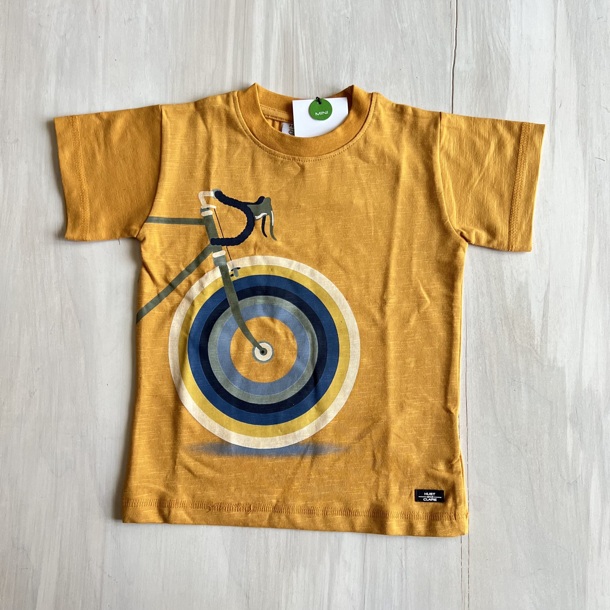 t-shirt-arancione-bicicletta-hust-and-claire-cotone-organico