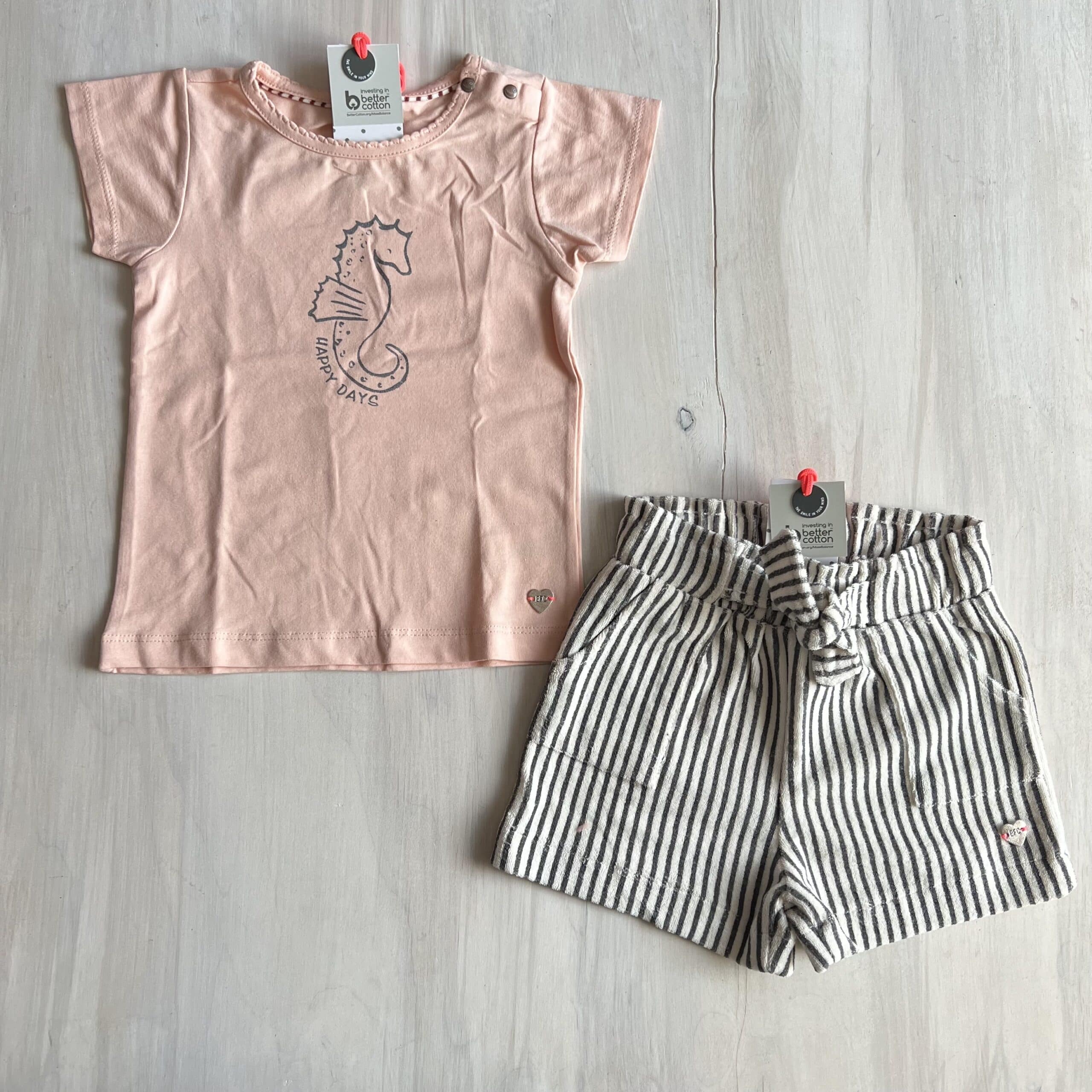 completo-estivo-cavalluccio-spugnetta-shorts-bimba-stile-rosa-grigio