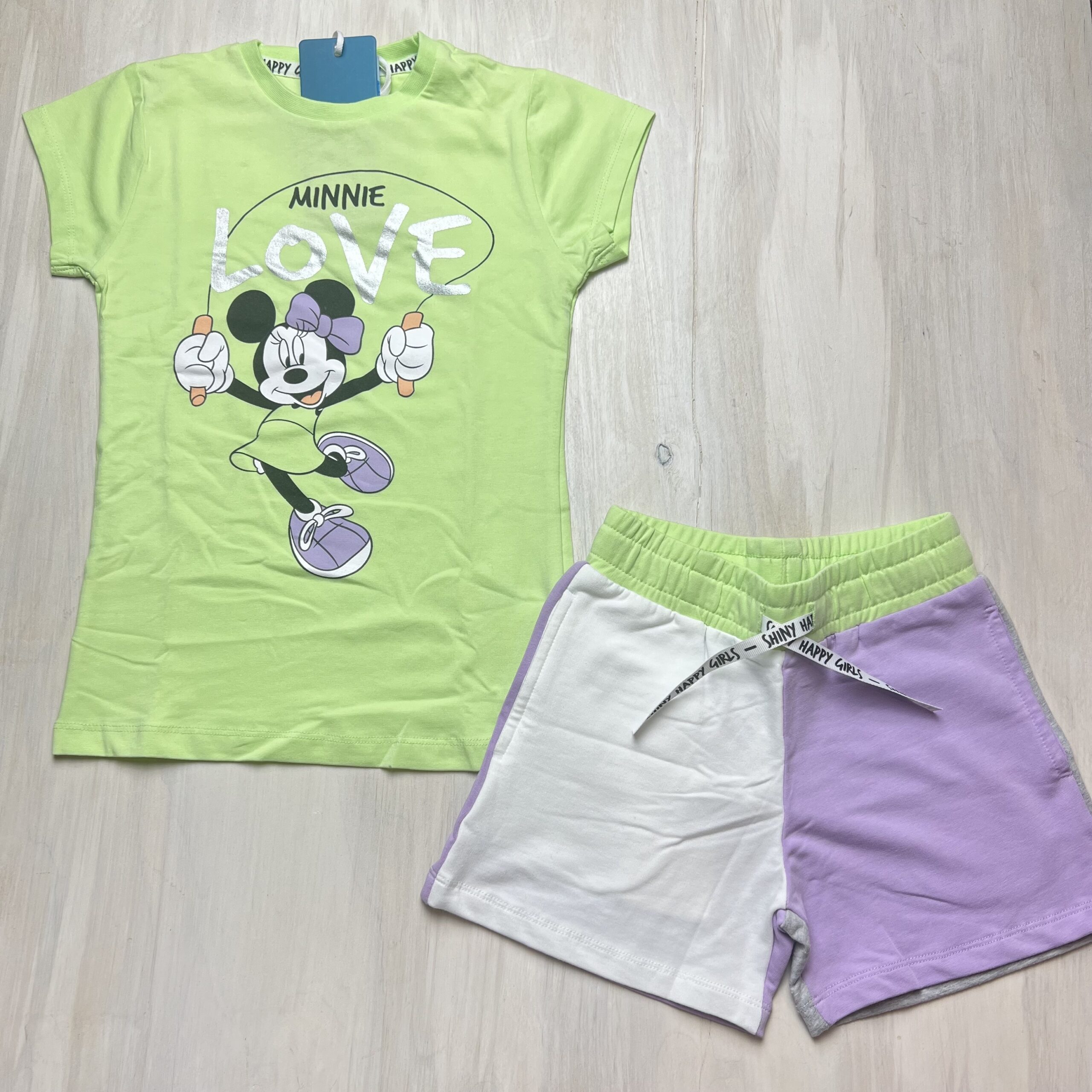 completo-corto-bimba-minnie-love-verde-lilla