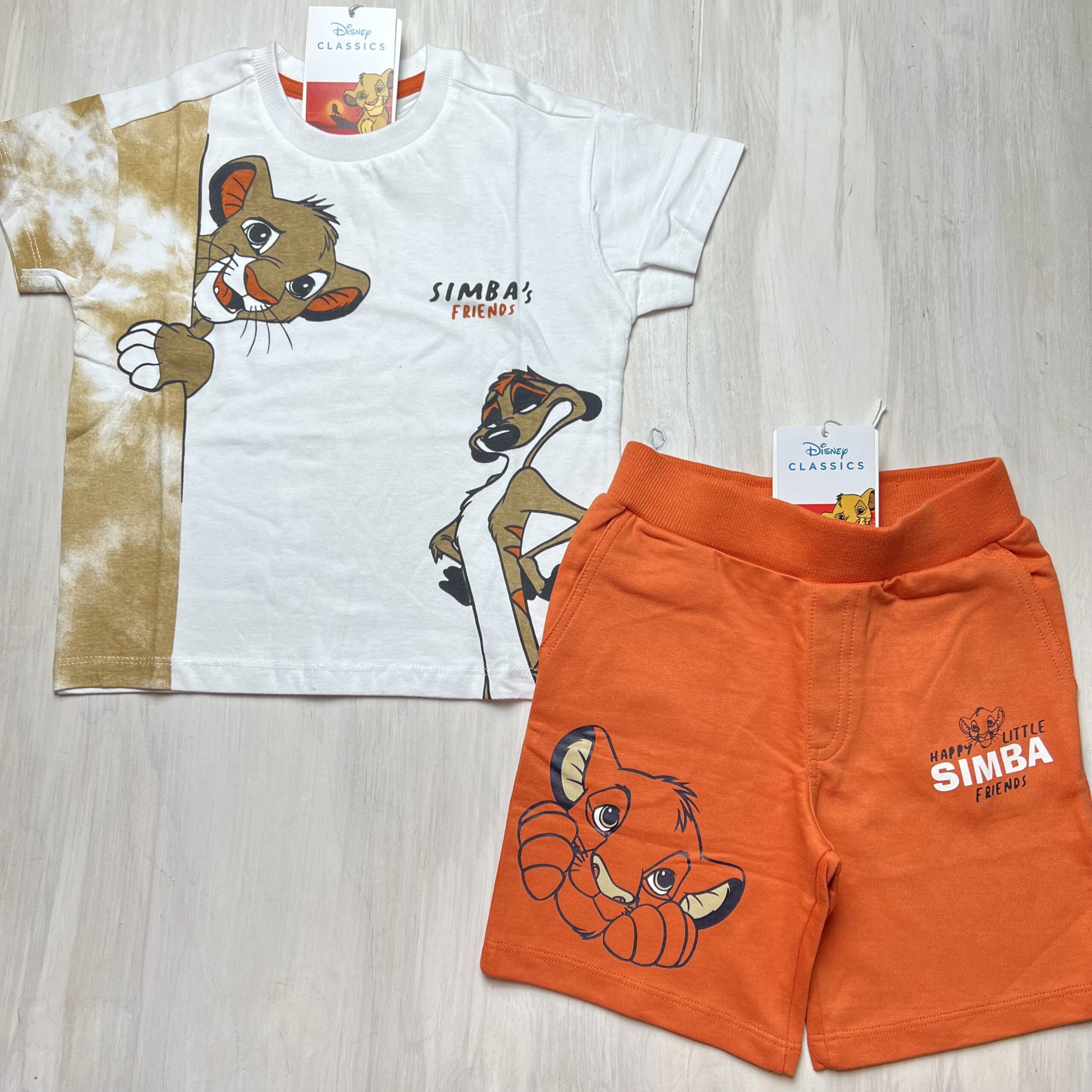 completo-bimbo-simba-arancio-bianco-estate-disney