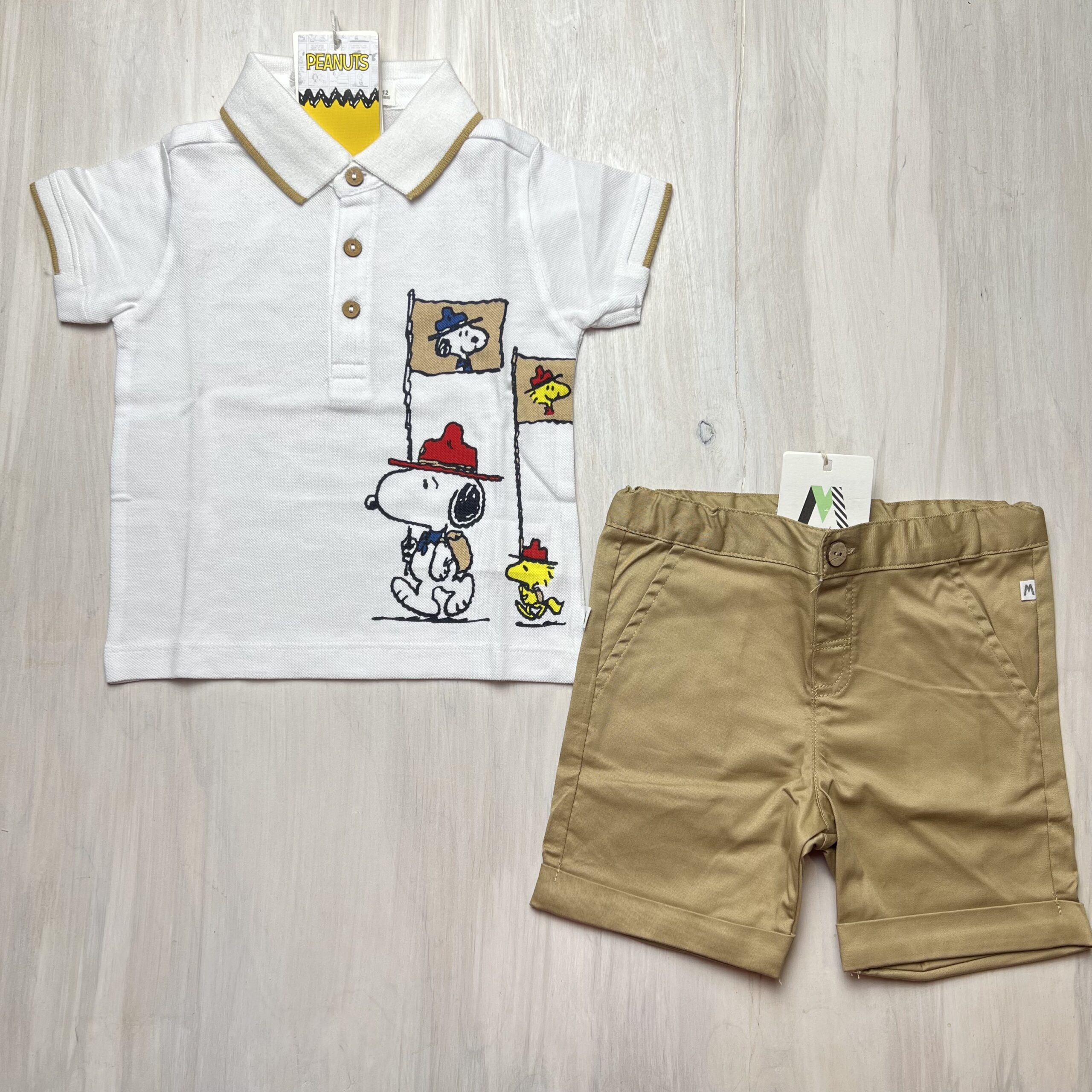 completino-snoopy-bimbo-bianco-beige-polo-melby